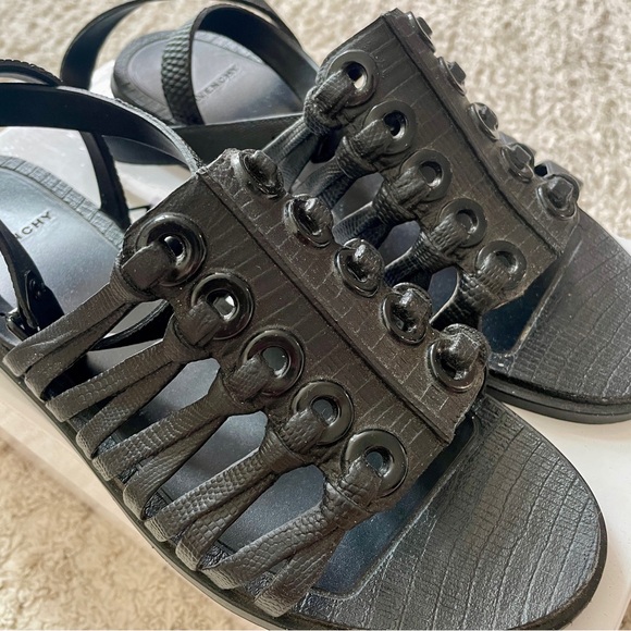 Givenchy Rubber Gladiator Cage Sandal - Picture 2 of 4